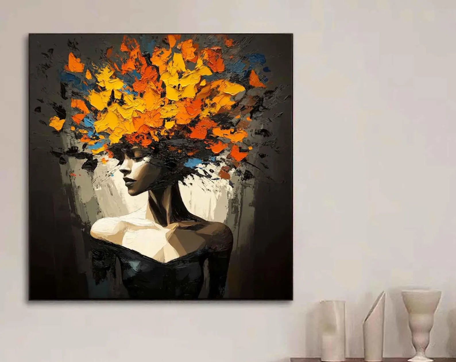 Textured Portrait Vibrance | Orange Black