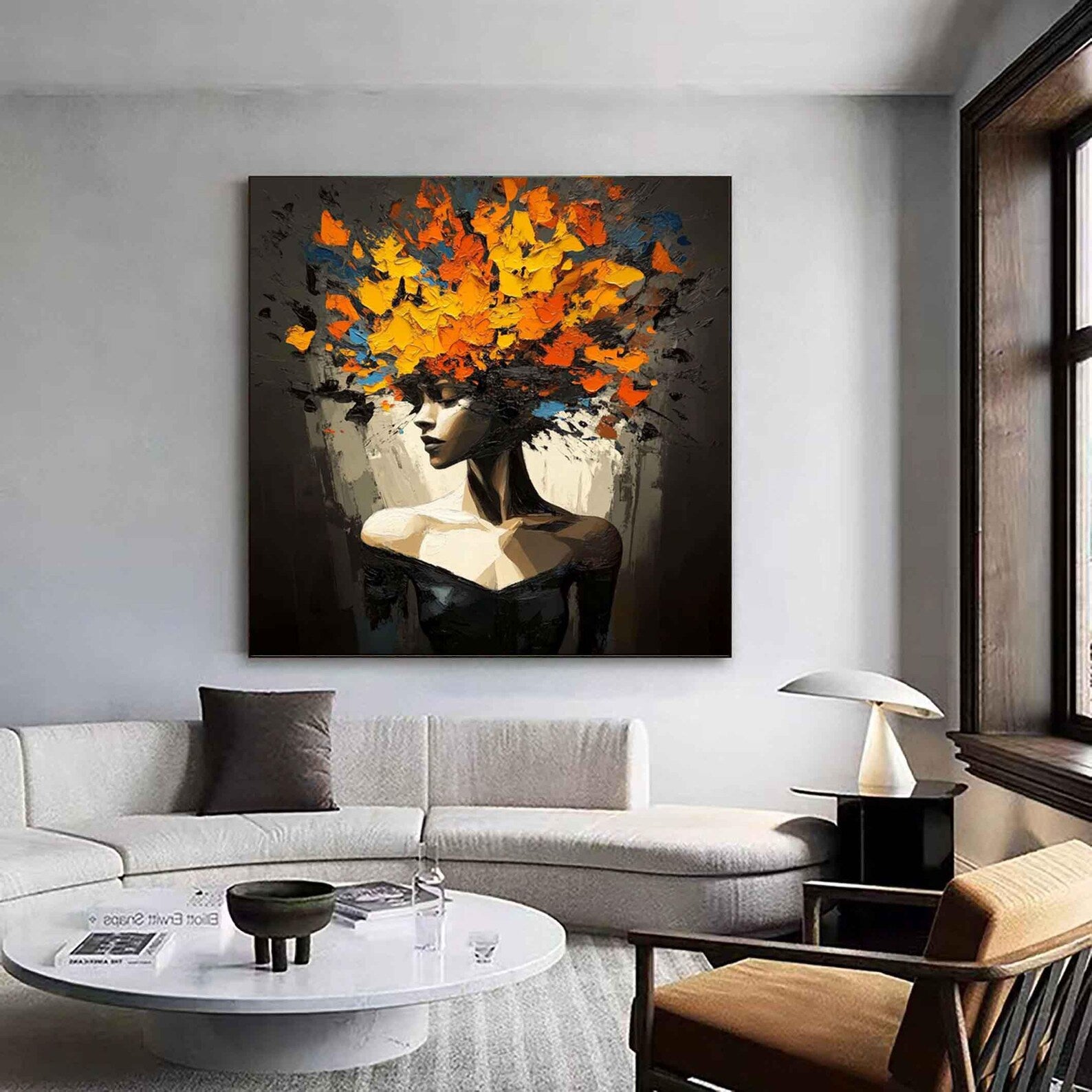 Textured Portrait Vibrance | Orange Black