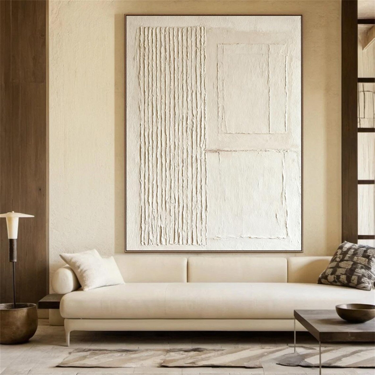 Textured Geometric Serenity | Neutral Tones