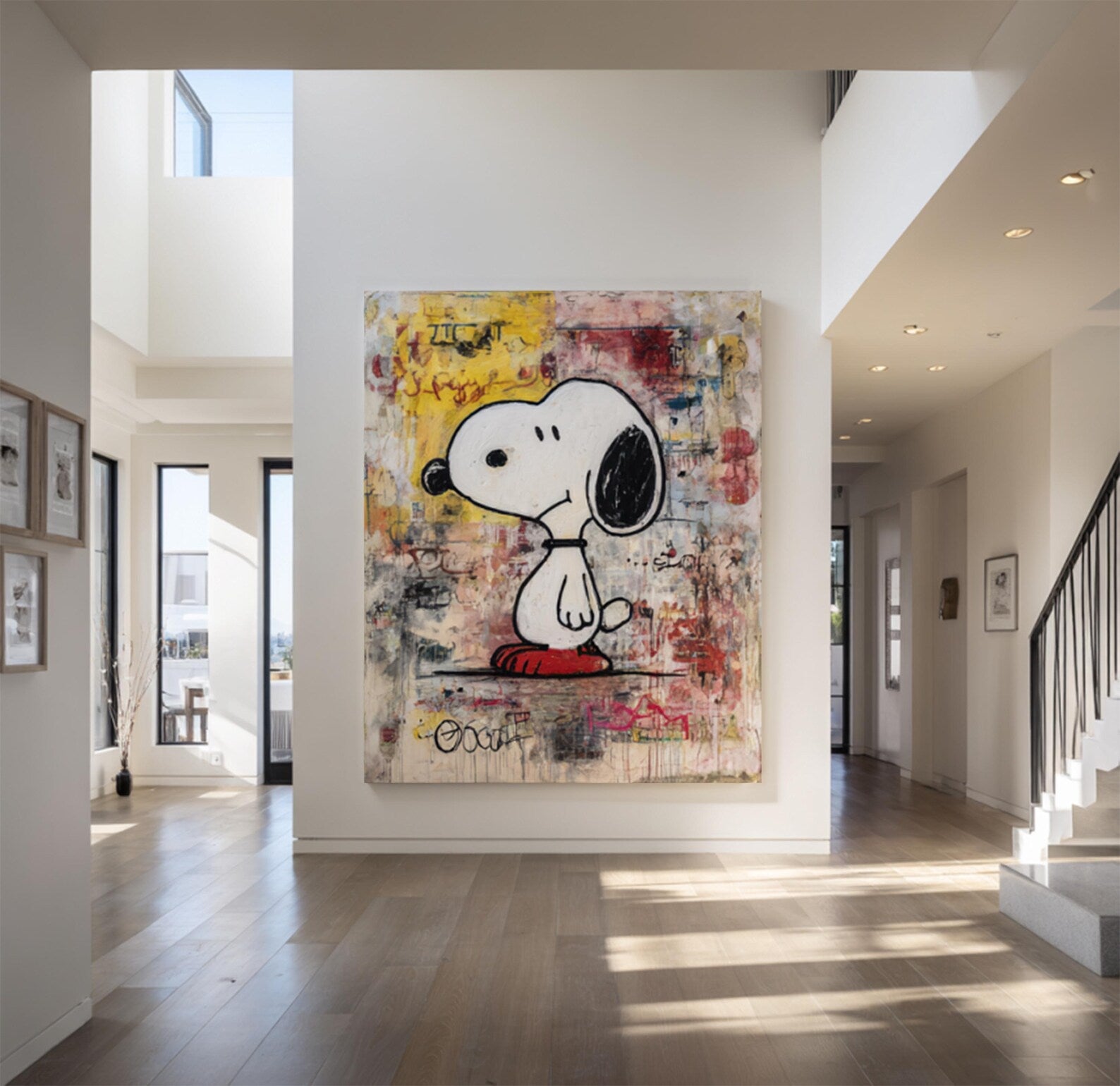 Textured Graffiti Charm | Snoopy Art