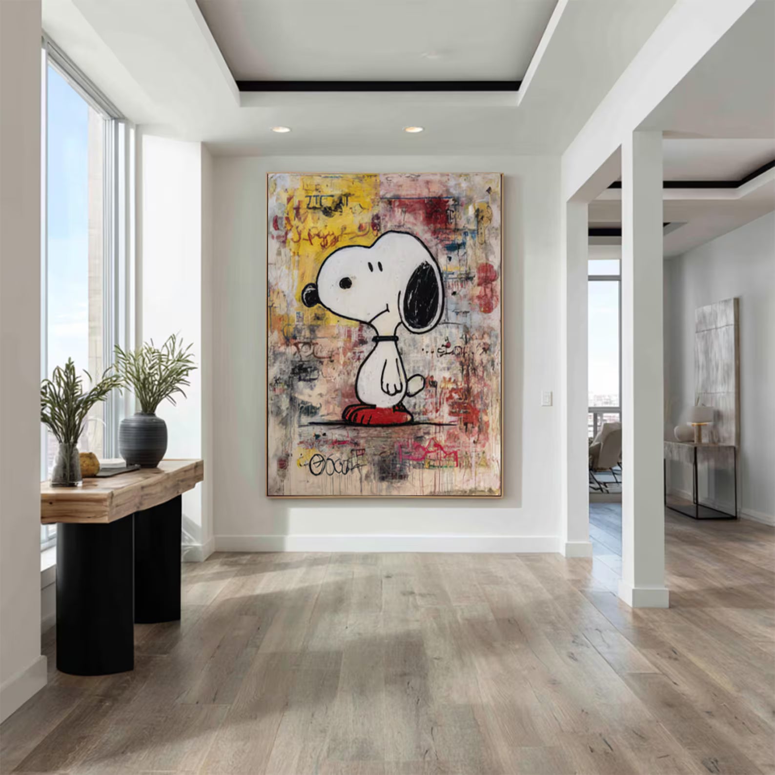 Textured Graffiti Charm | Snoopy Art