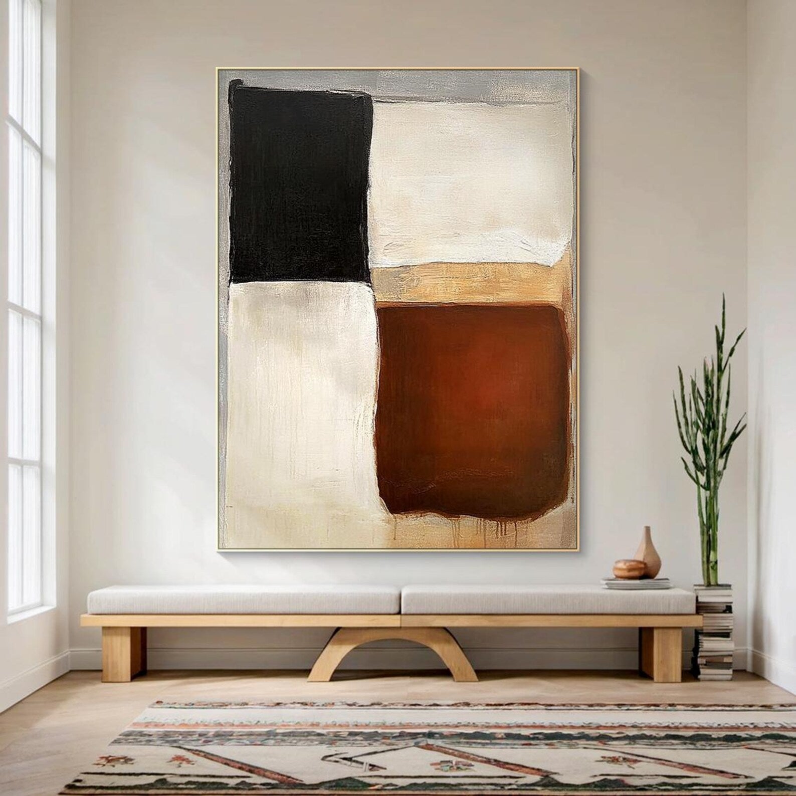 Textured Block Opulence | Beige Rhythm