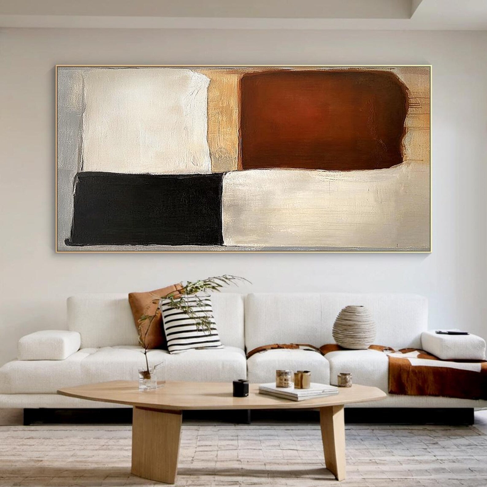 Textured Block Opulence | Beige Rhythm