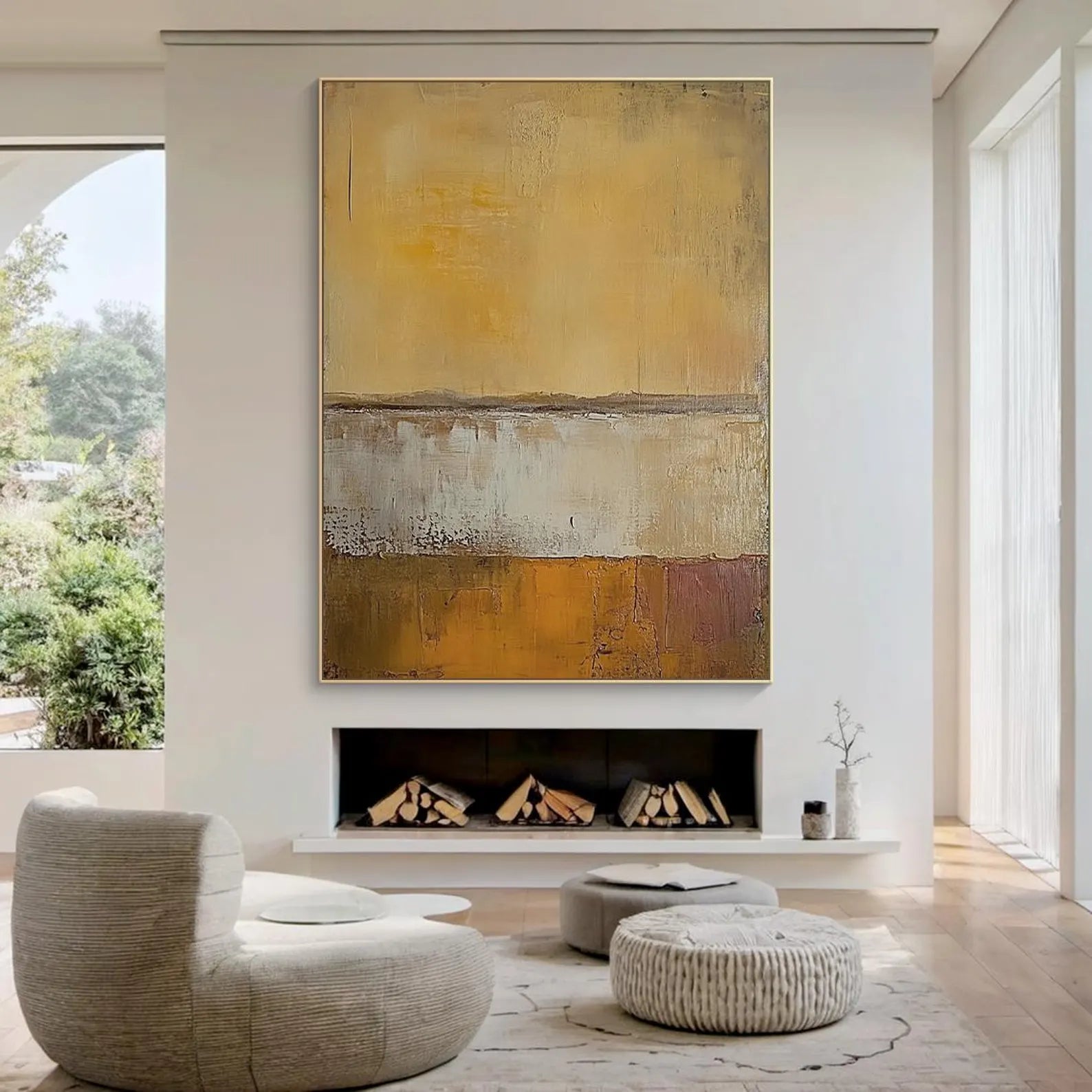 Textured Abstract Warmth | Gold Brown