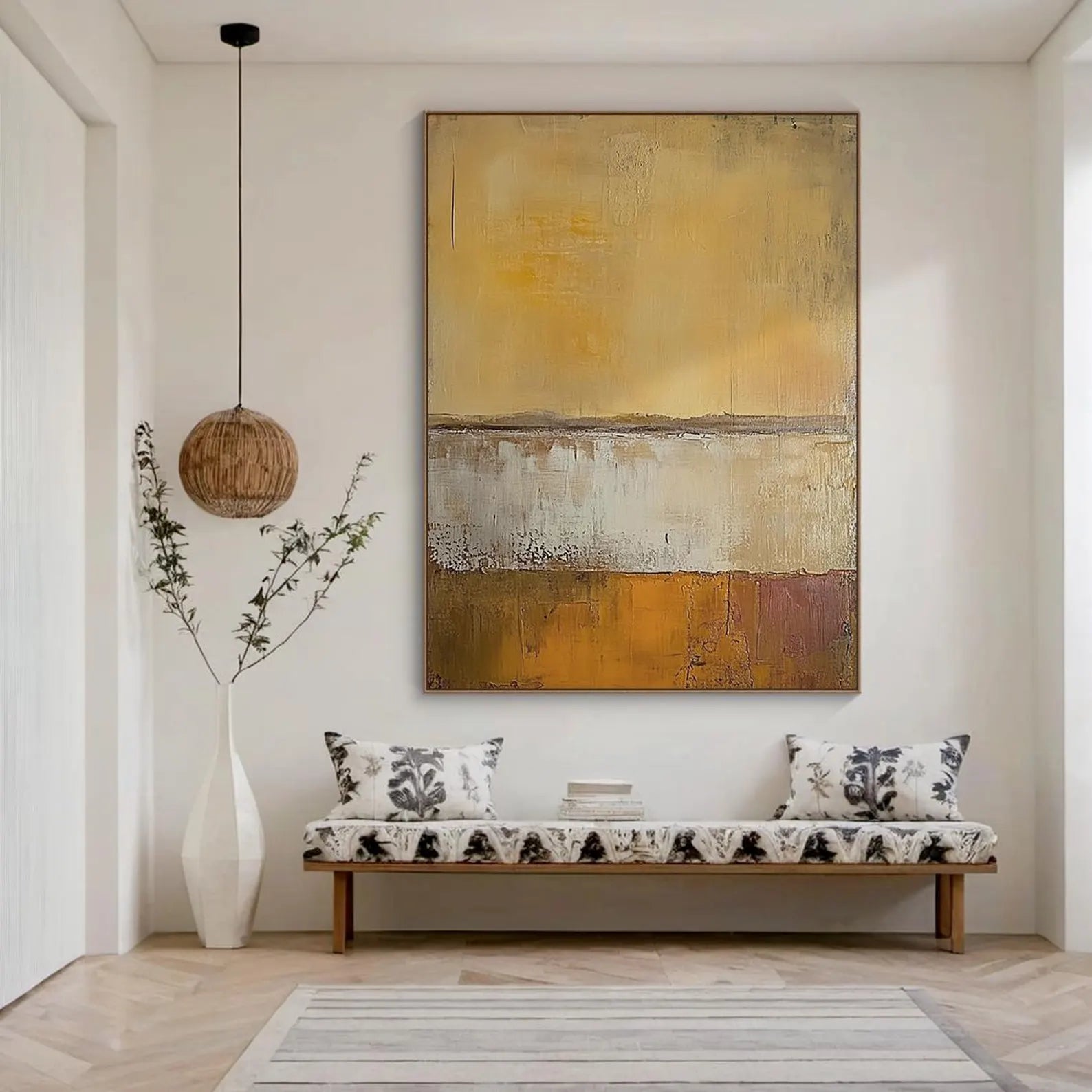 Textured Abstract Warmth | Gold Brown