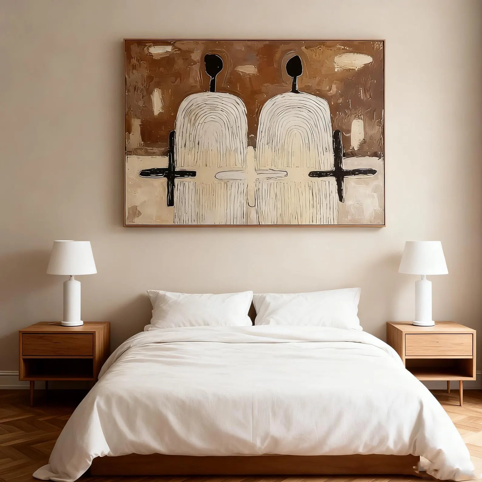 Textured Dual Silhouettes | Warm Hues