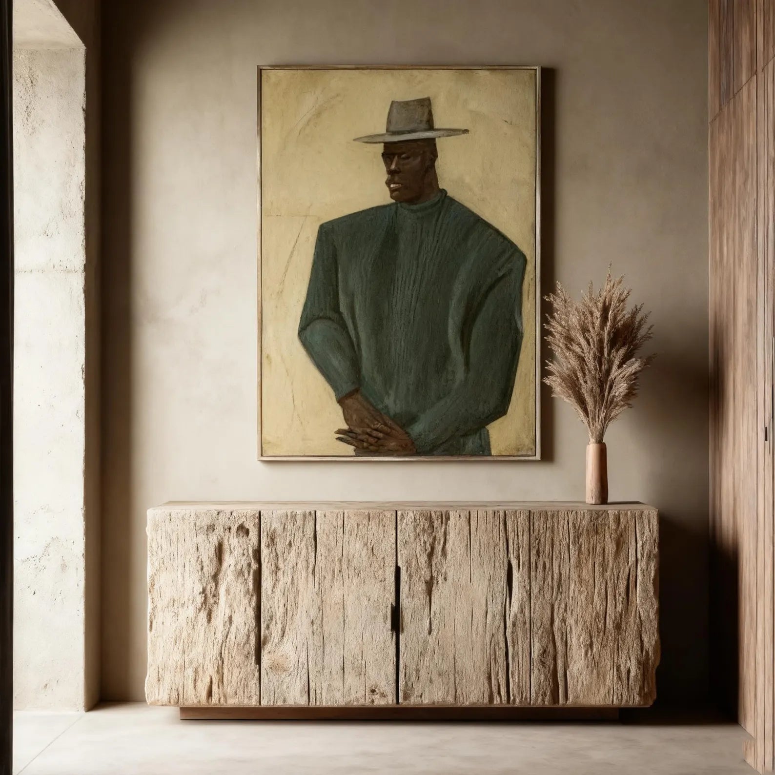 Textured Figure Sophistication | Green Attire