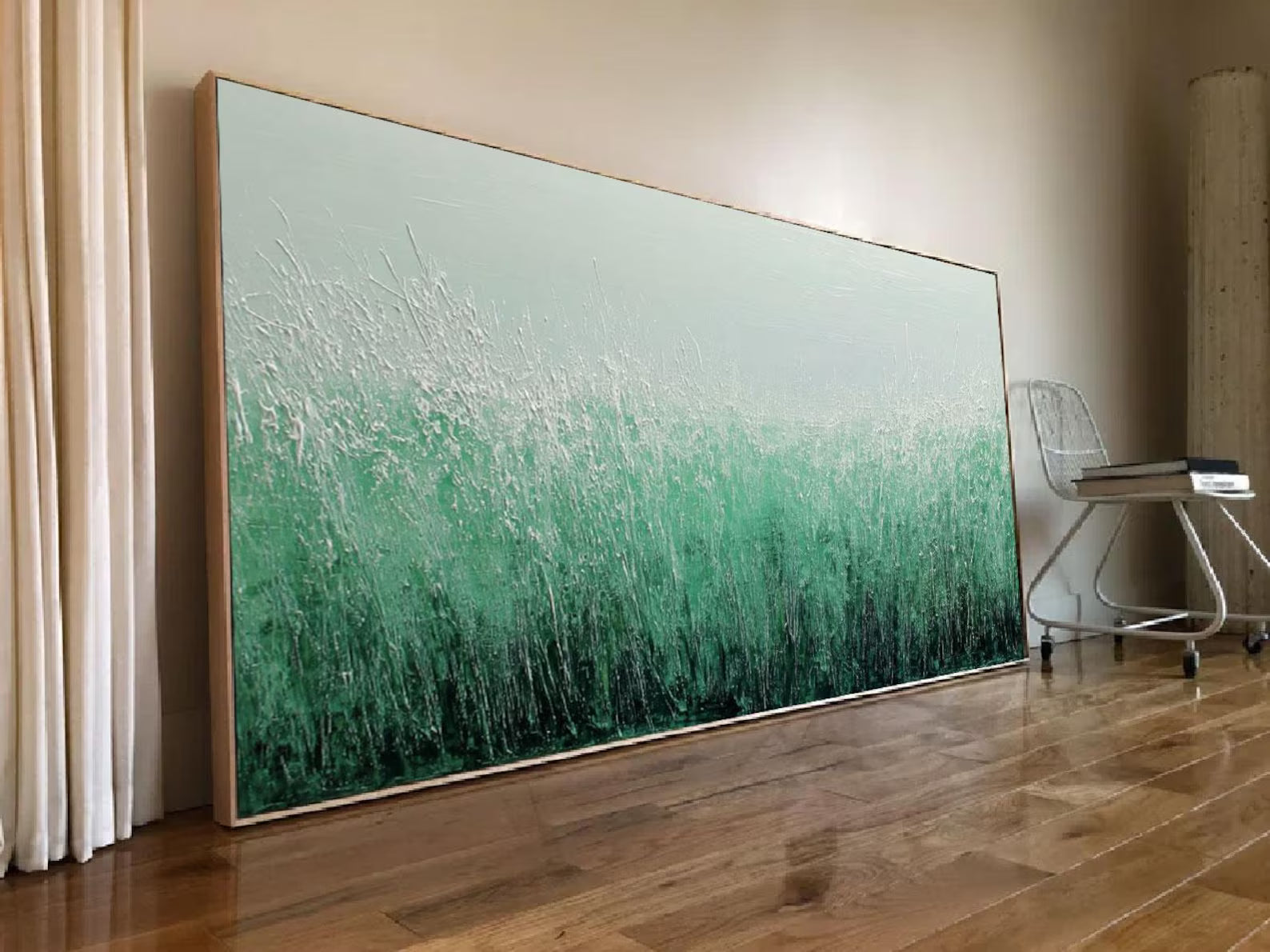 Textured Green Grass Art | Natural Sophistication
