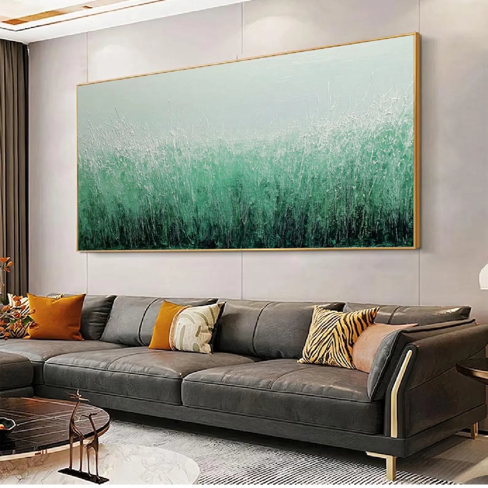 Textured Green Grass Art | Natural Sophistication