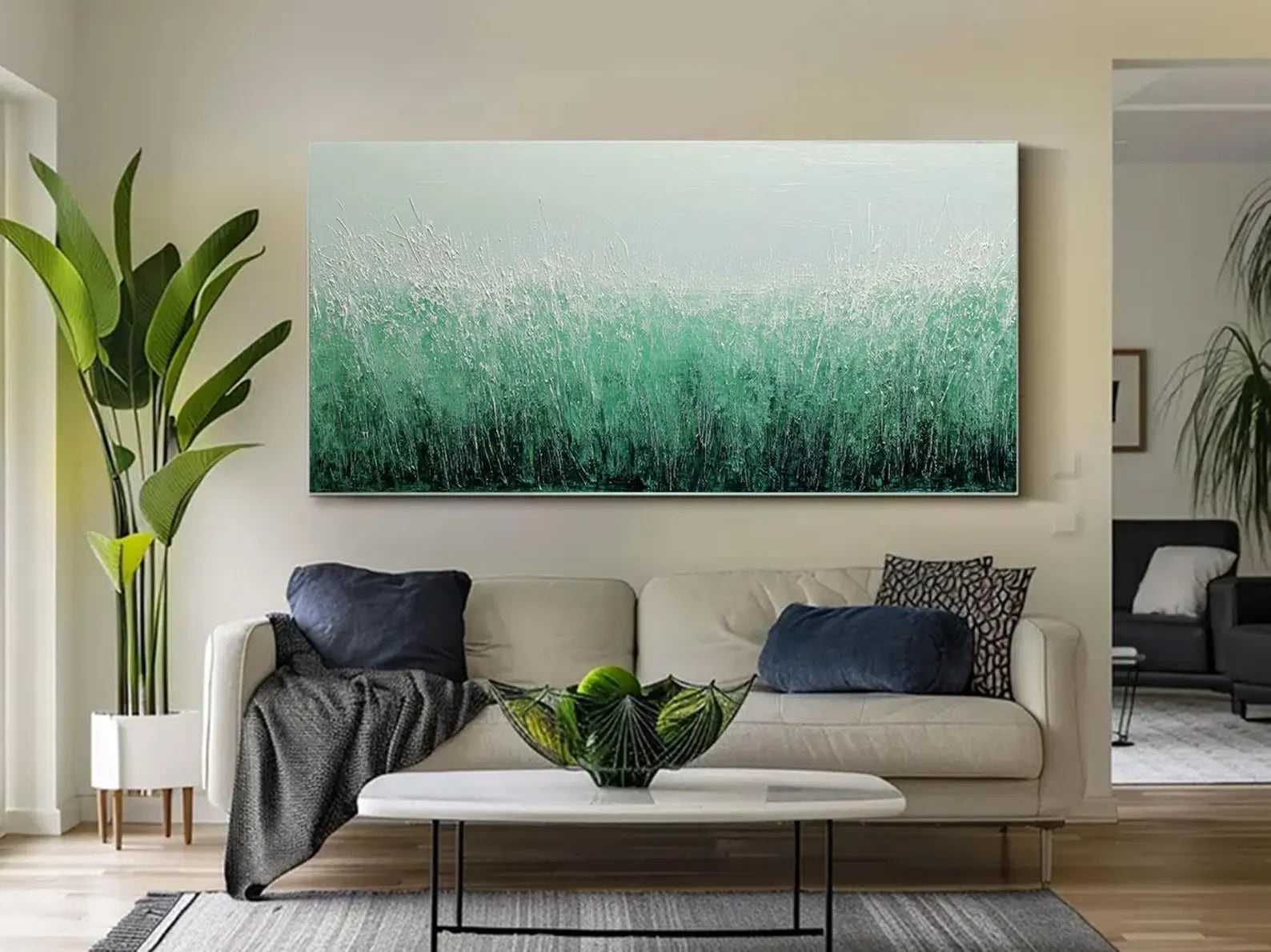 Textured Green Grass Art | Natural Sophistication