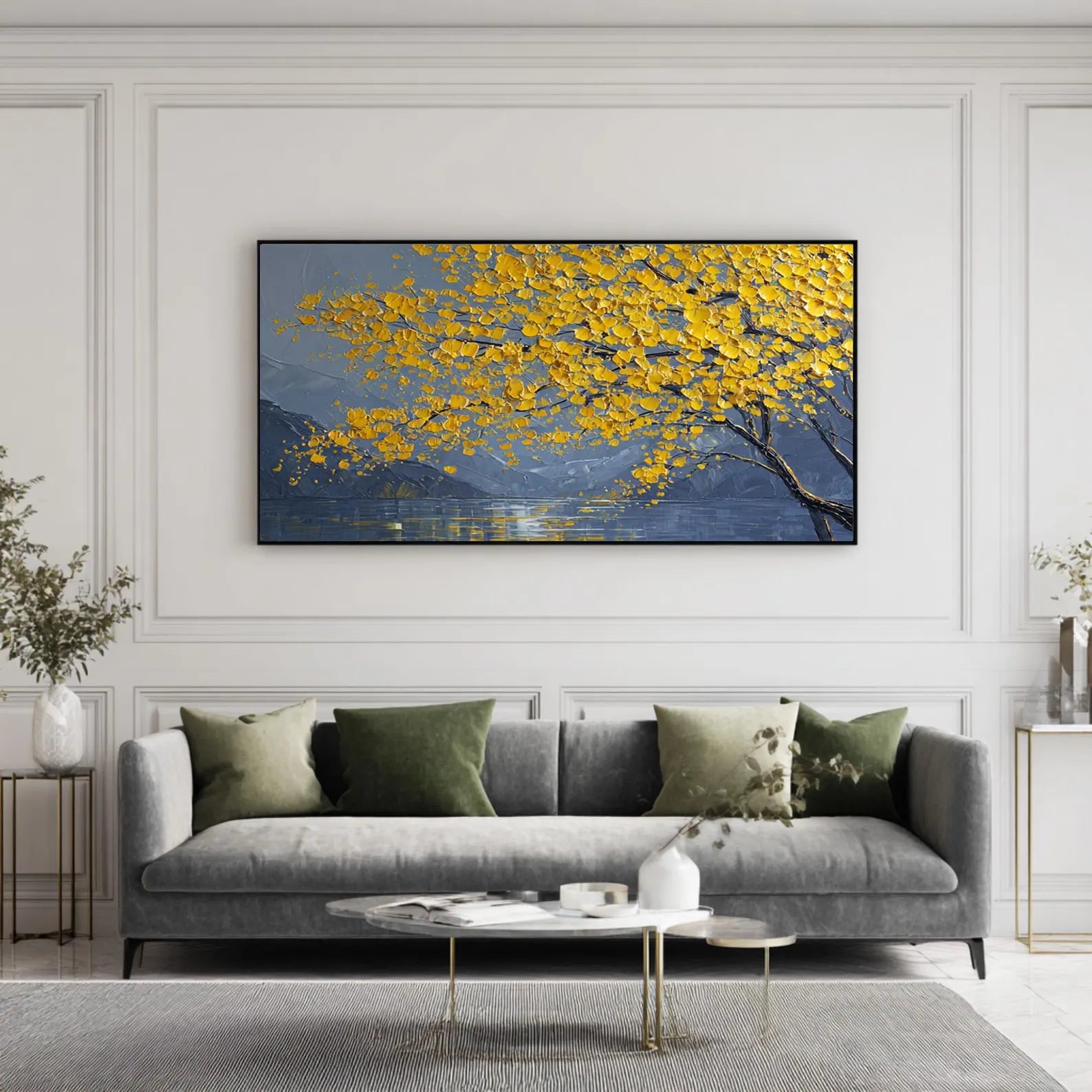 Textured Ginkgo Splendor | Golden Canopy