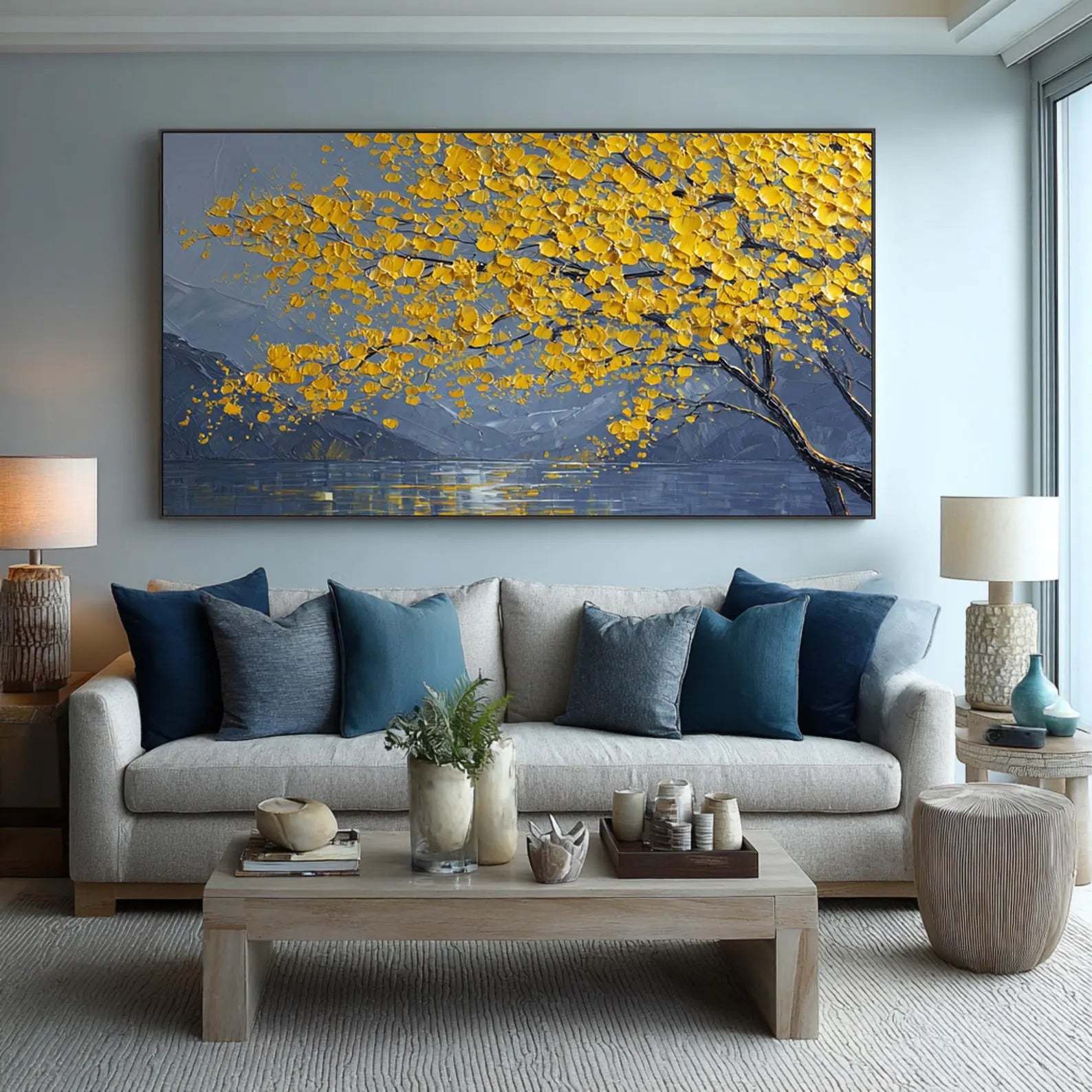 Textured Ginkgo Splendor | Golden Canopy