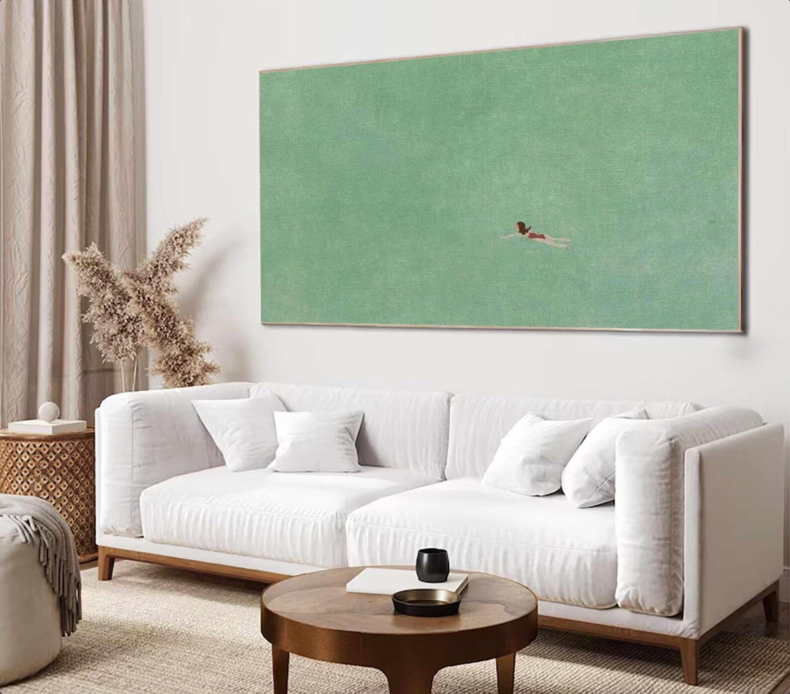 Minimalist Aquatic Serenity | Green Swim