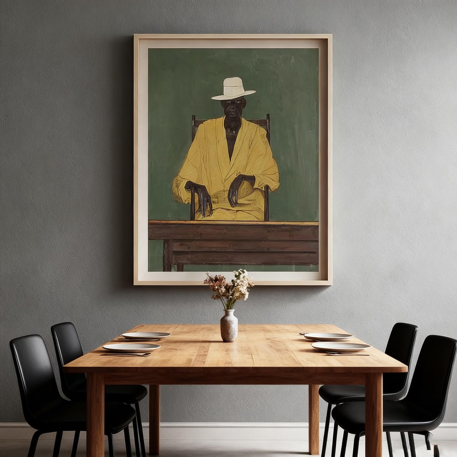 Stylized Figure Elegance | Yellow Attire