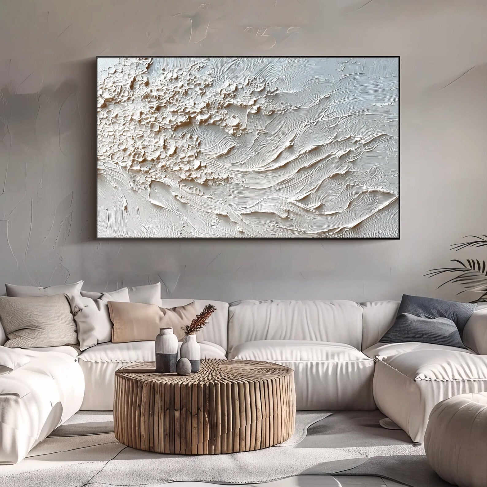 Textured Wave Serenity | Pale Hues