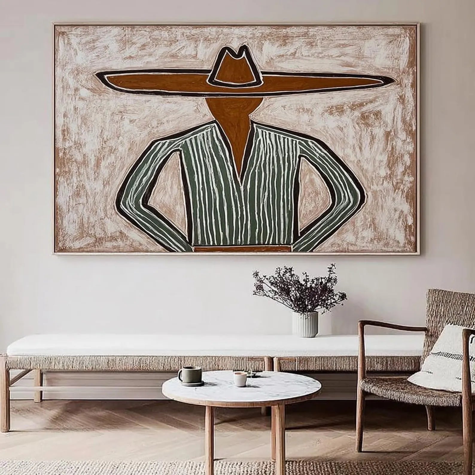 Stylized Figure Minimalism | Earthy Hat