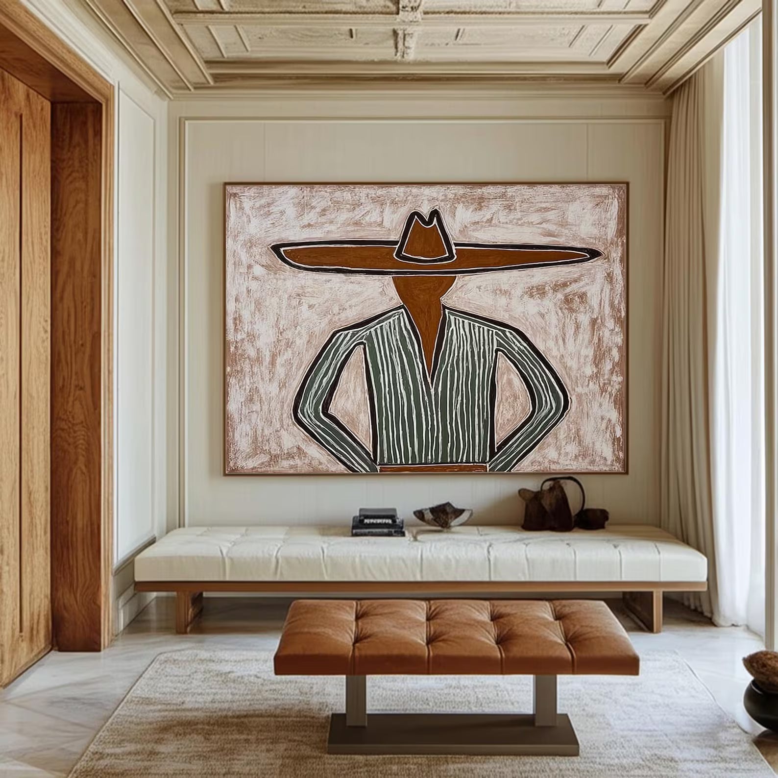 Stylized Figure Minimalism | Earthy Hat