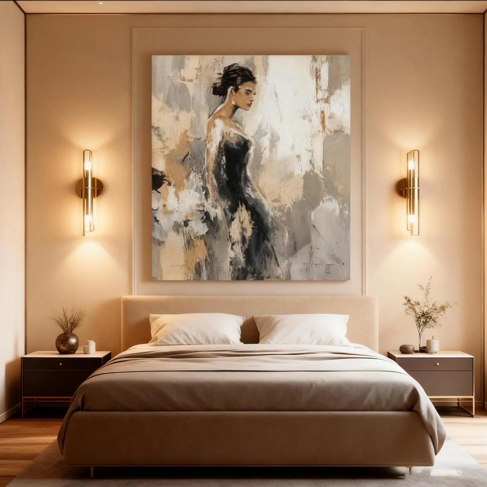 Textured Elegant Figure | Black Gray