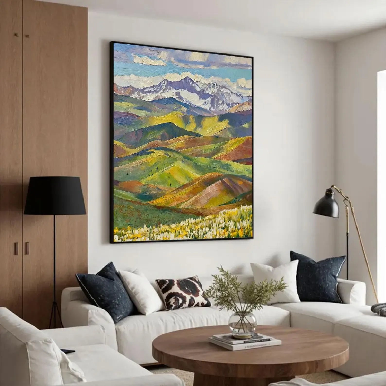 Vibrant Mountain Landscape Art | Bold Vitality