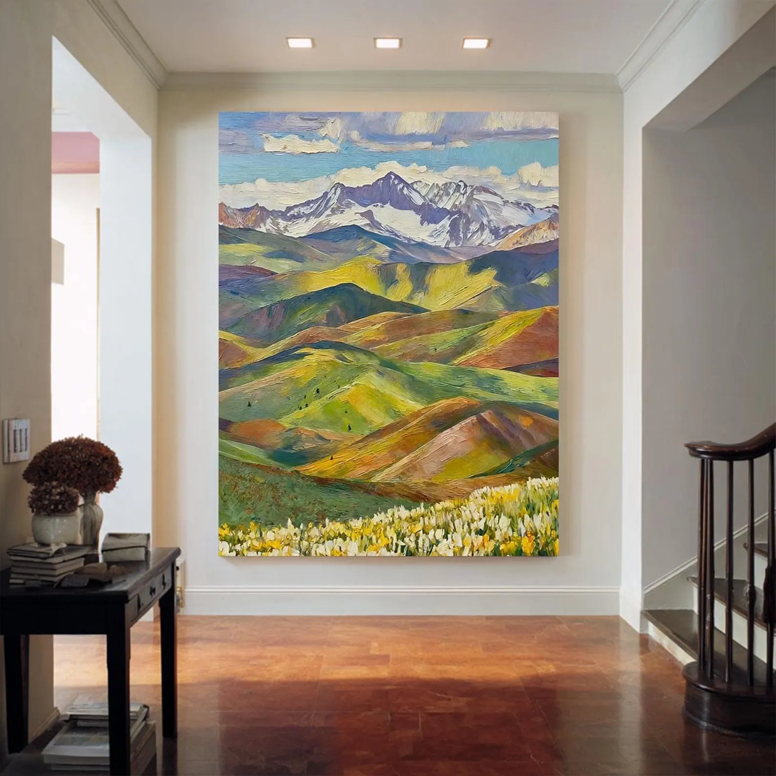 Vibrant Mountain Landscape Art | Bold Vitality