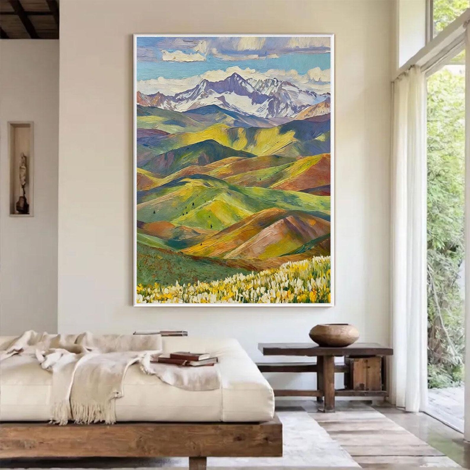 Vibrant Mountain Landscape Art | Bold Vitality
