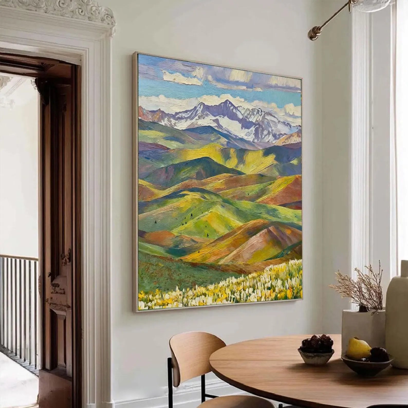 Vibrant Mountain Landscape Art | Bold Vitality