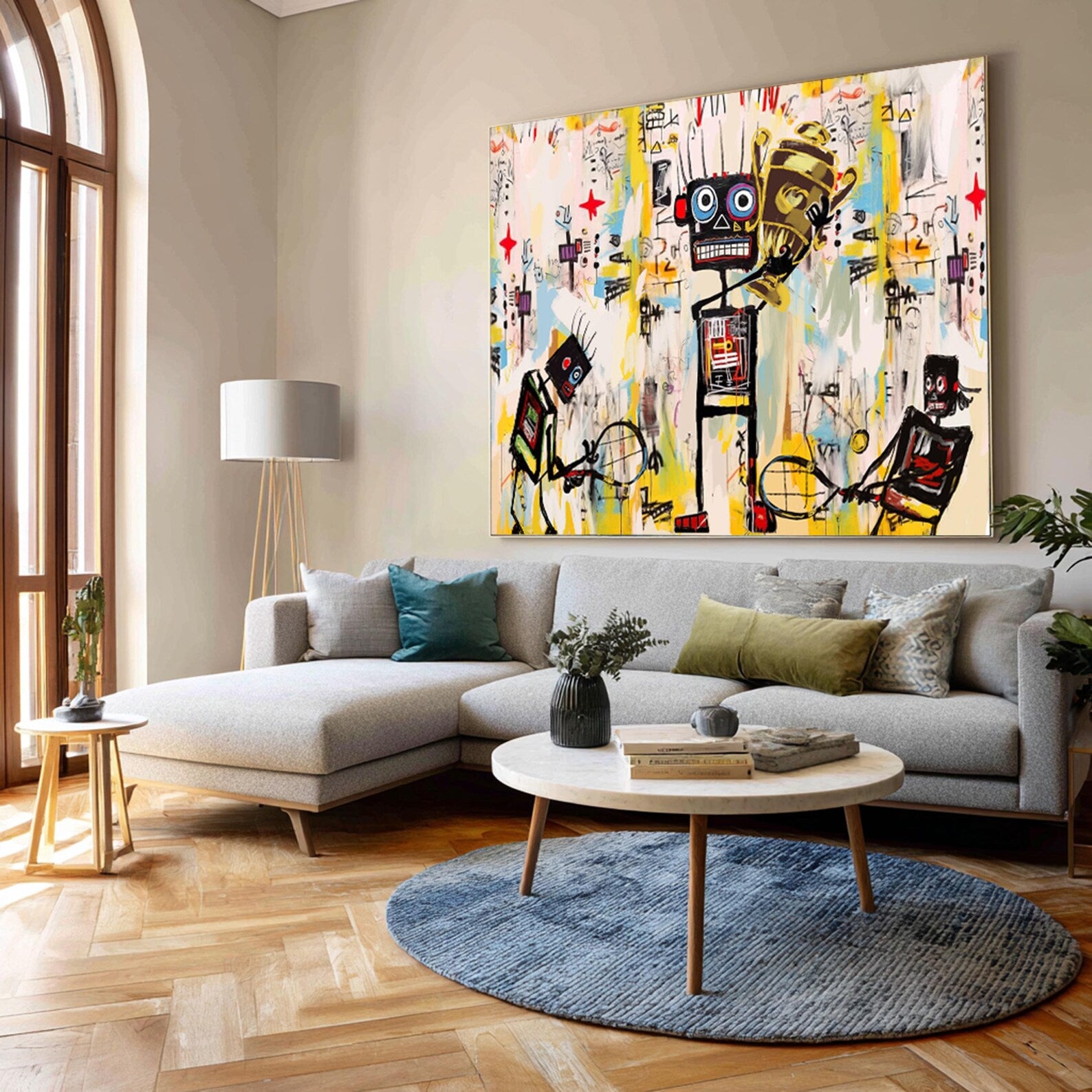 Vibrant Graffiti Ensemble | Robot Figures