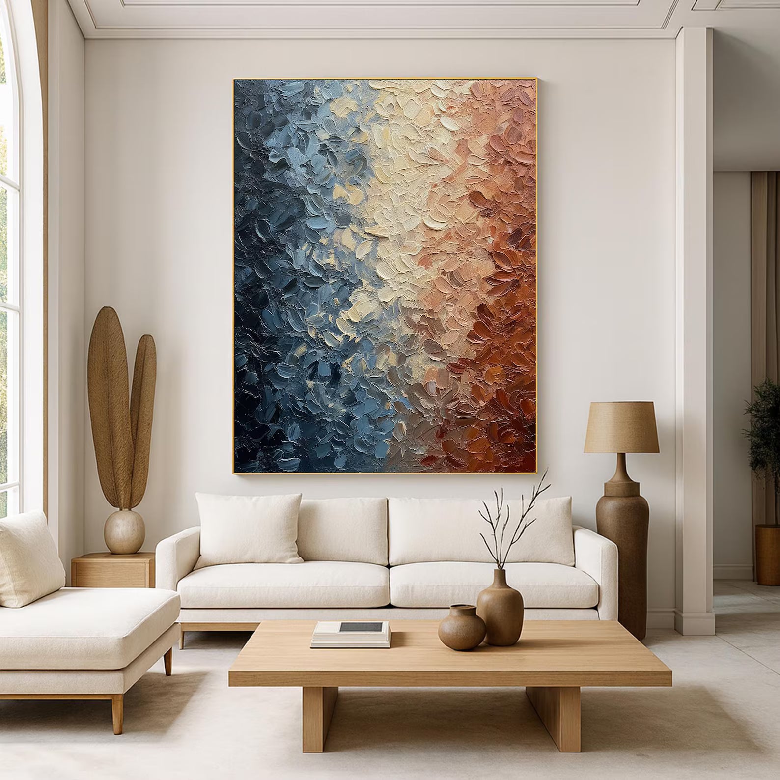 Textured Hue Blend | Navy Rust