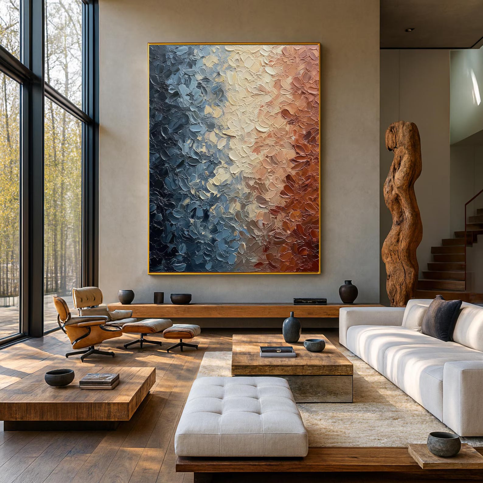 Textured Hue Blend | Navy Rust