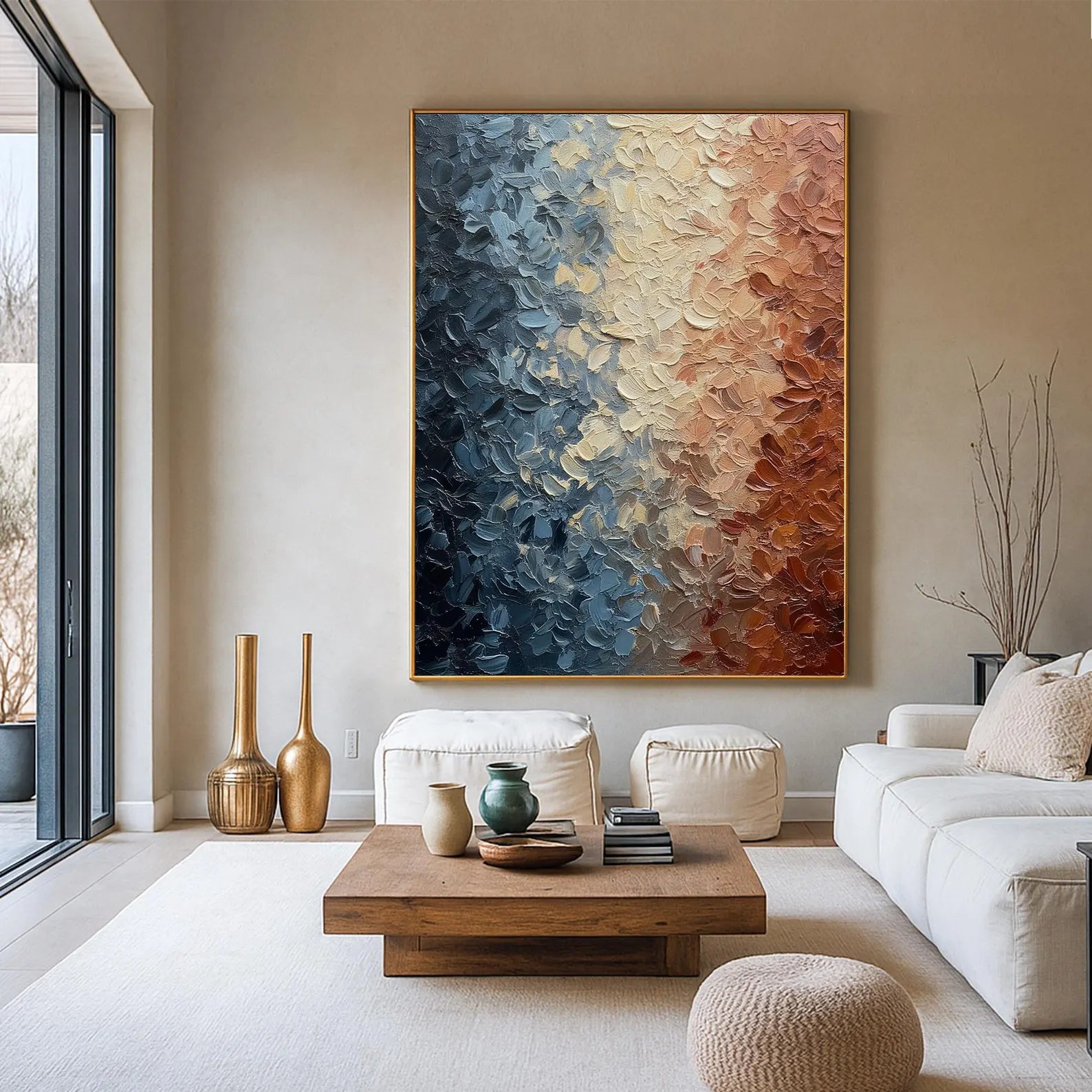 Textured Hue Blend | Navy Rust