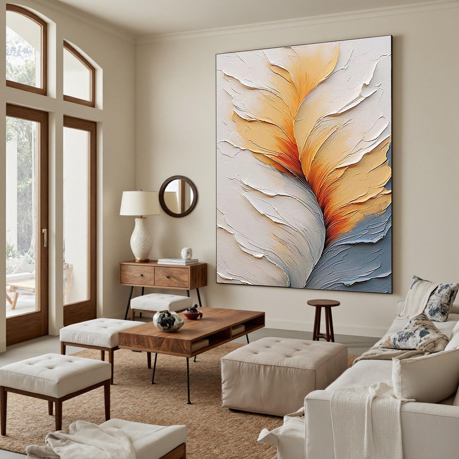 Textured Plume Grace | Warm Gradients