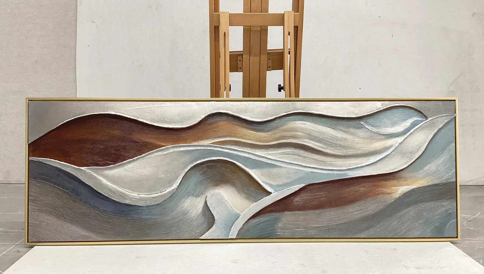 Textured Wave Harmony | Beige Brown