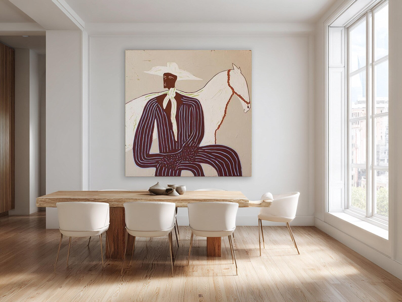 Stylish Equestrian Portrait | White Steed