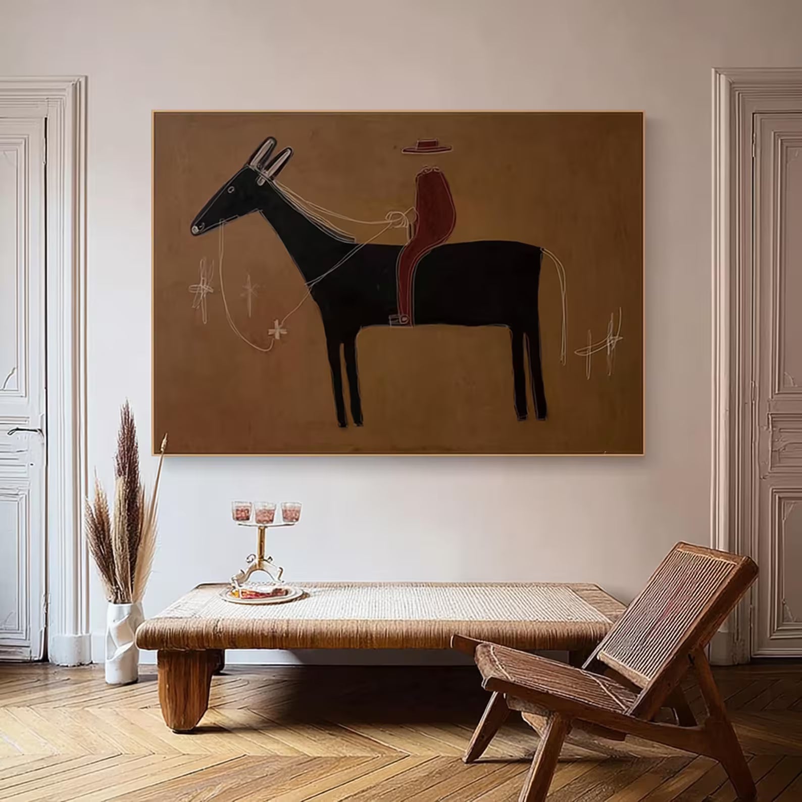 Warm Equestrian Portrait | Black Steed