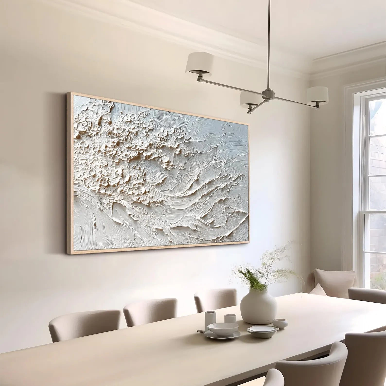 Textured Wave Serenity | Pale Hues