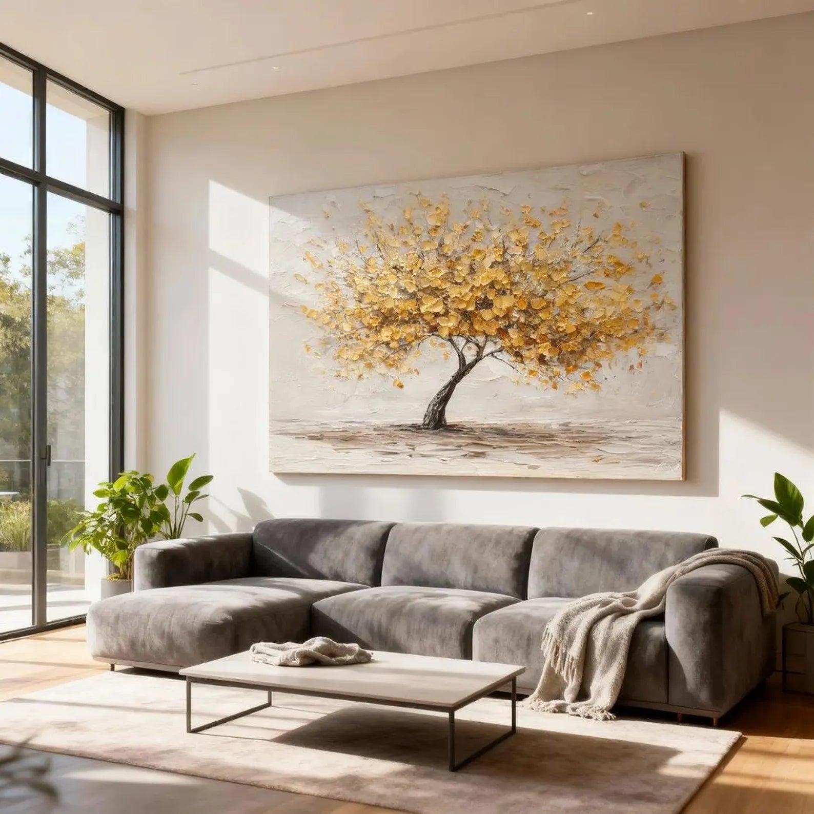 Textured Golden Canopy | Warm Tones