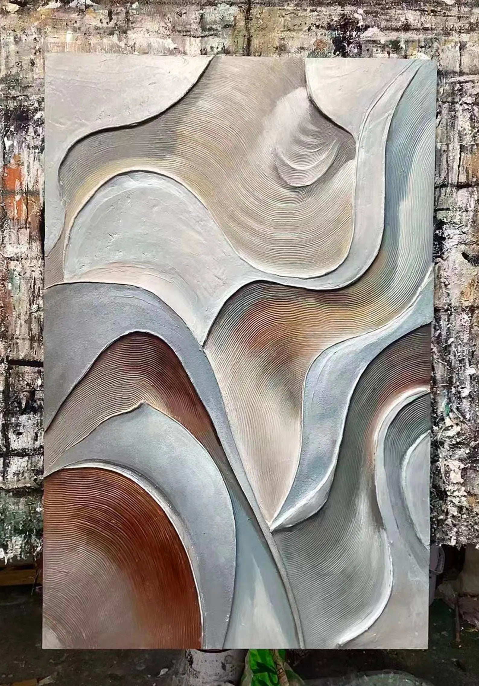 Textured Wave Nuance | Grey Brown