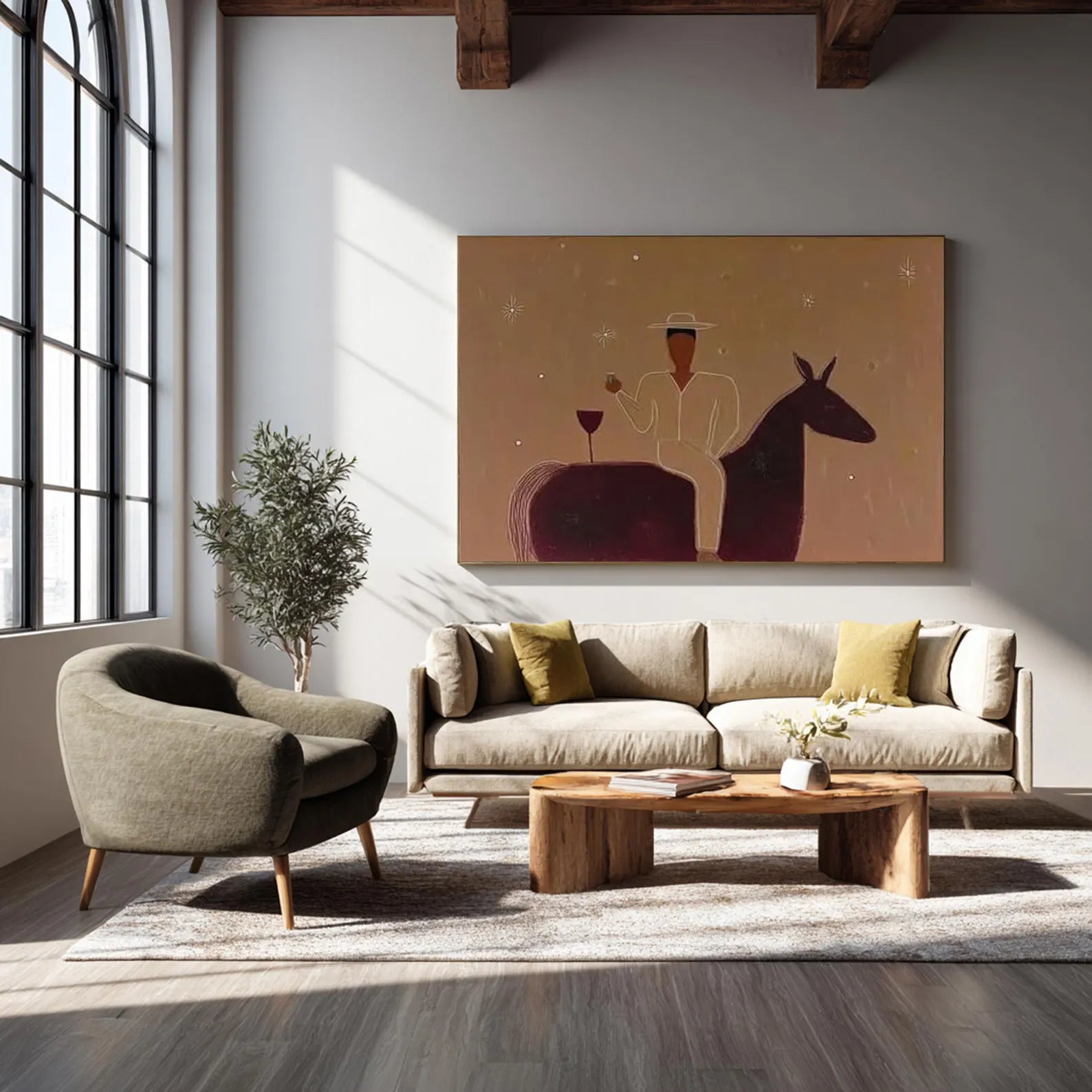 Textured Equestrian Leisure | Amber Glow