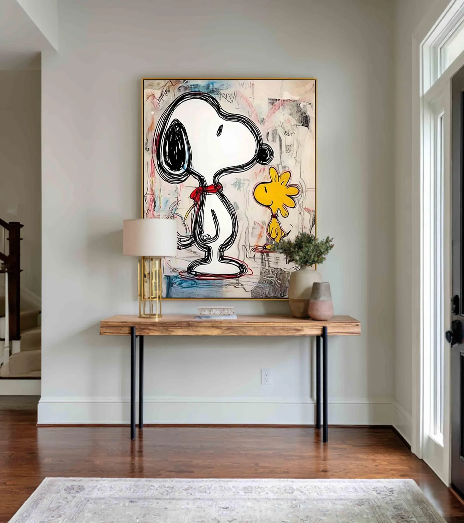 Textured Cartoon Charm | Snoopy Duo