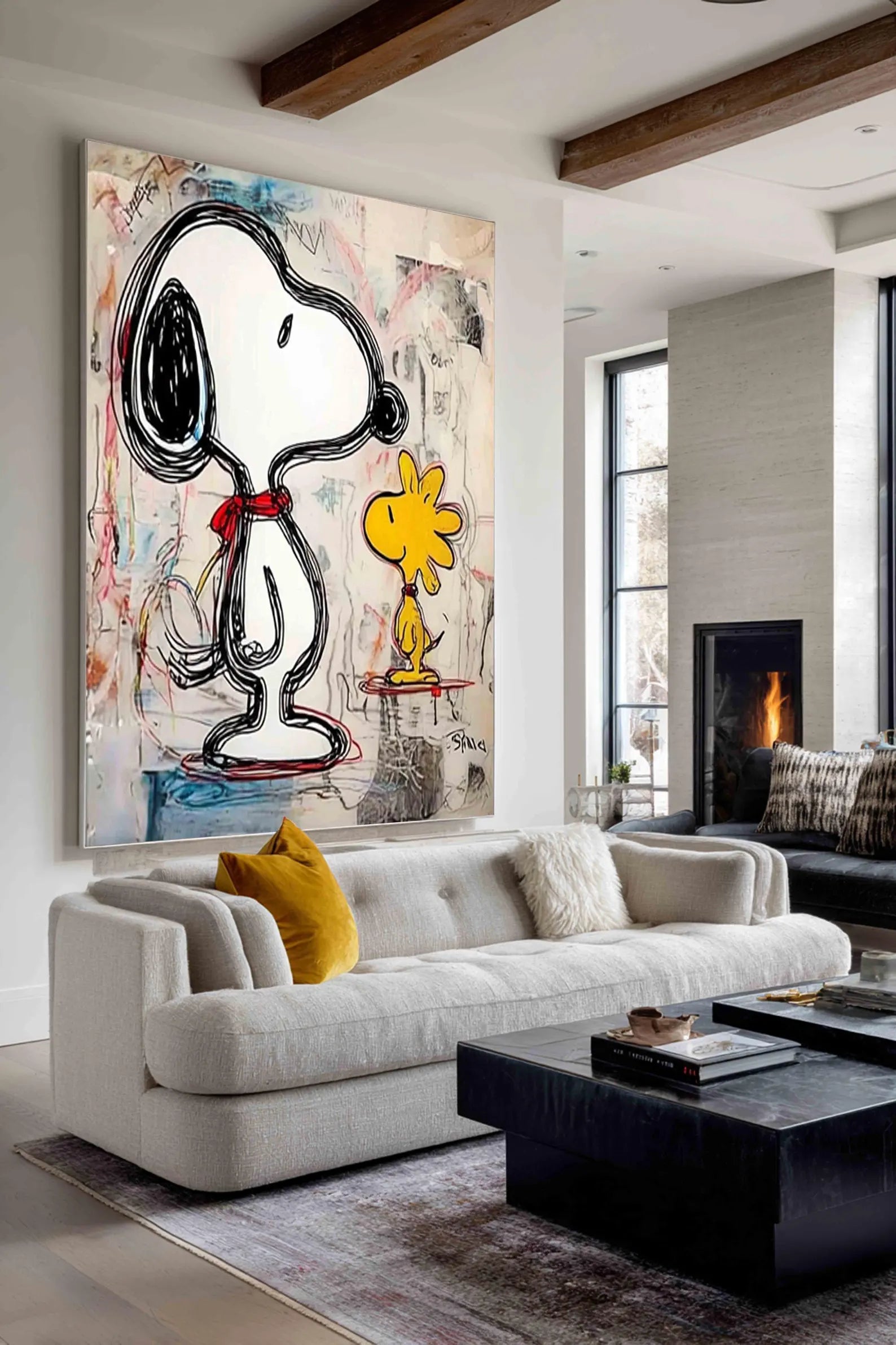 Textured Cartoon Charm | Snoopy Duo