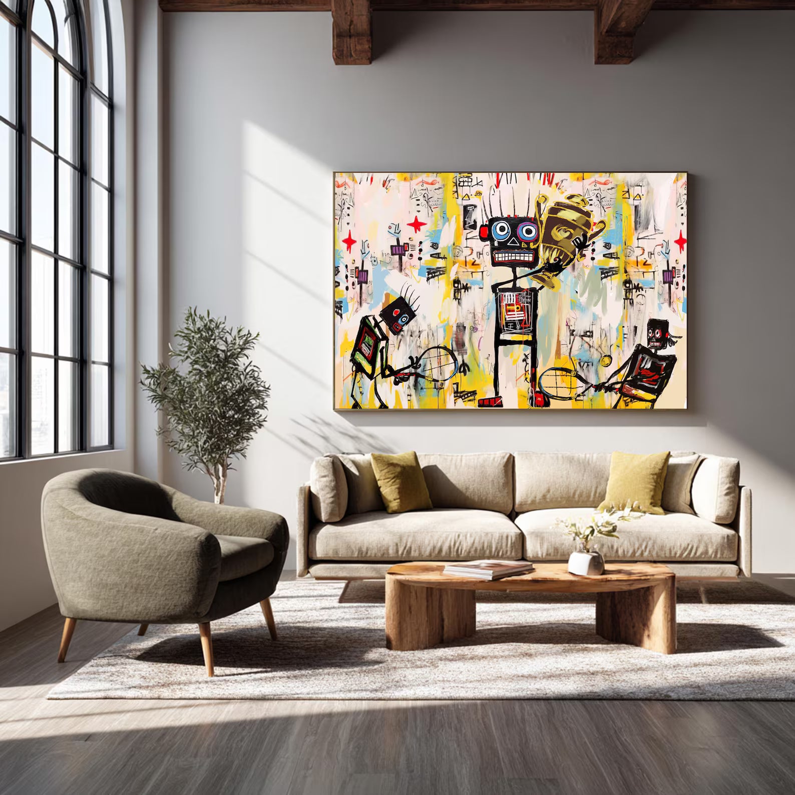 Vibrant Graffiti Ensemble | Robot Figures