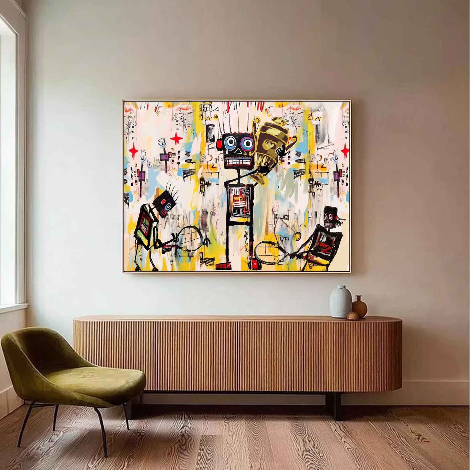 Vibrant Graffiti Ensemble | Robot Figures