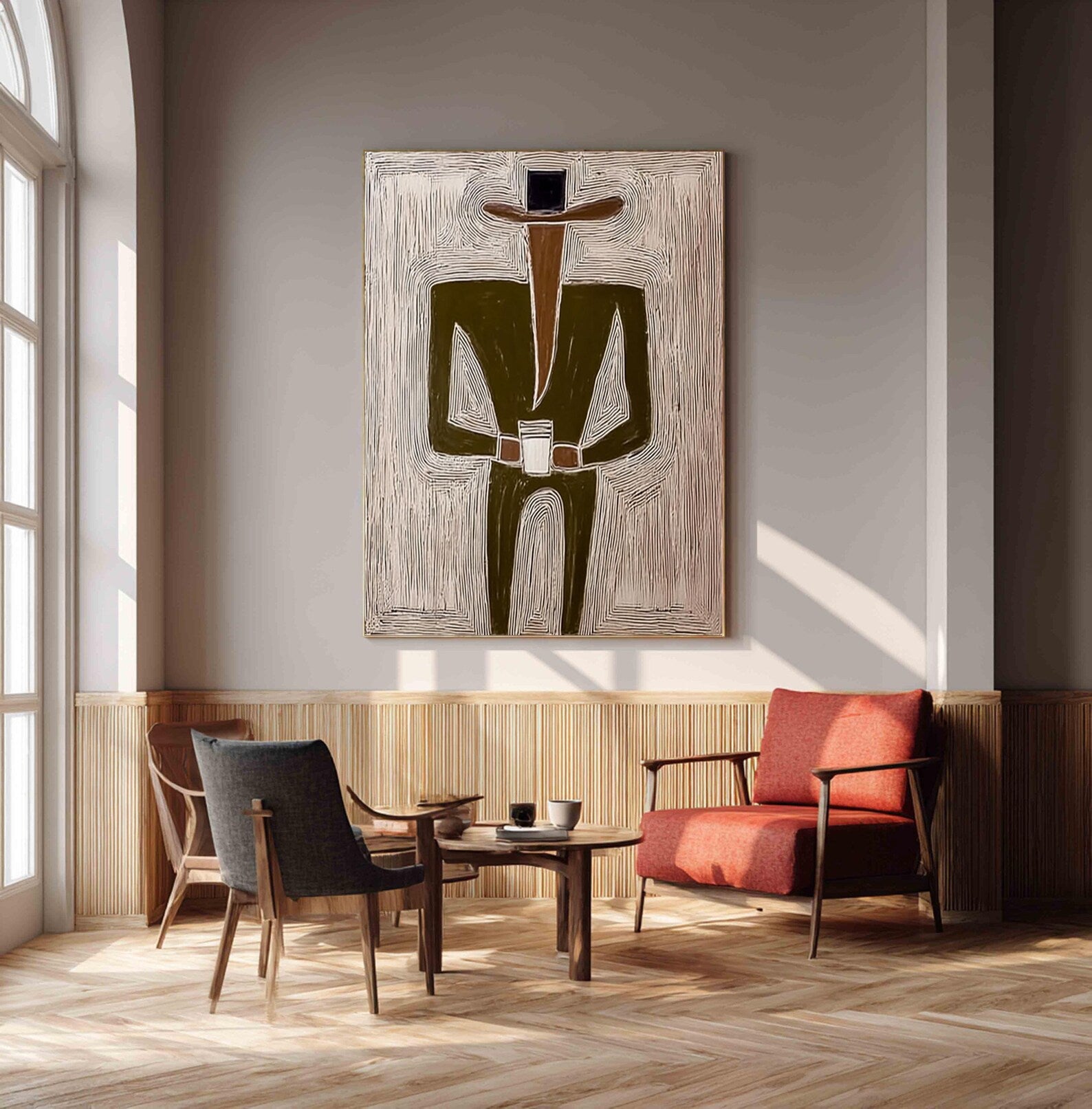 Textured Figure Sophistication | Olive Attire