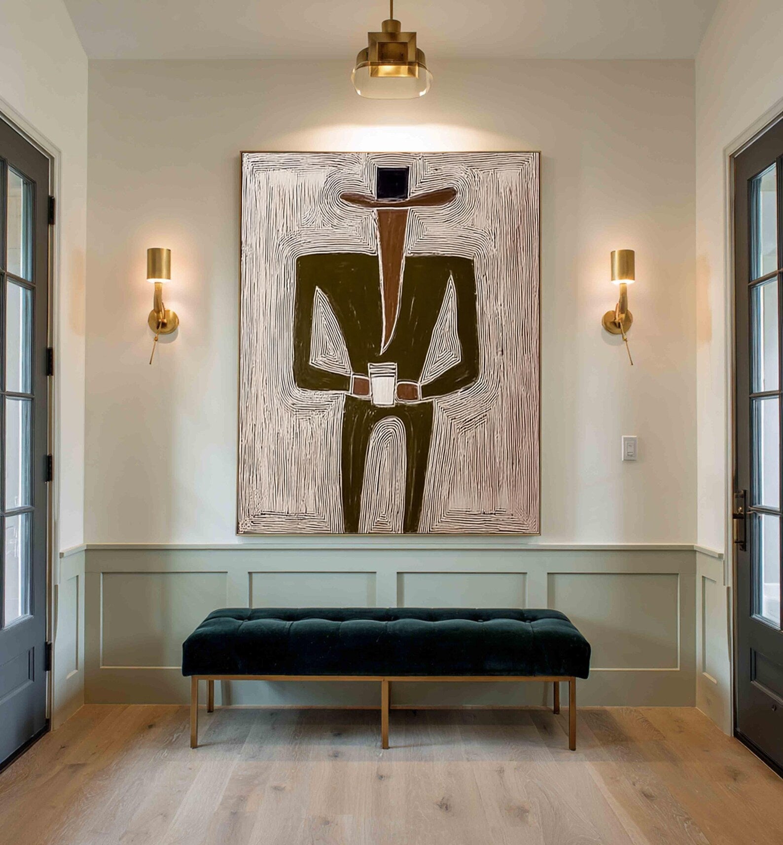 Textured Figure Sophistication | Olive Attire