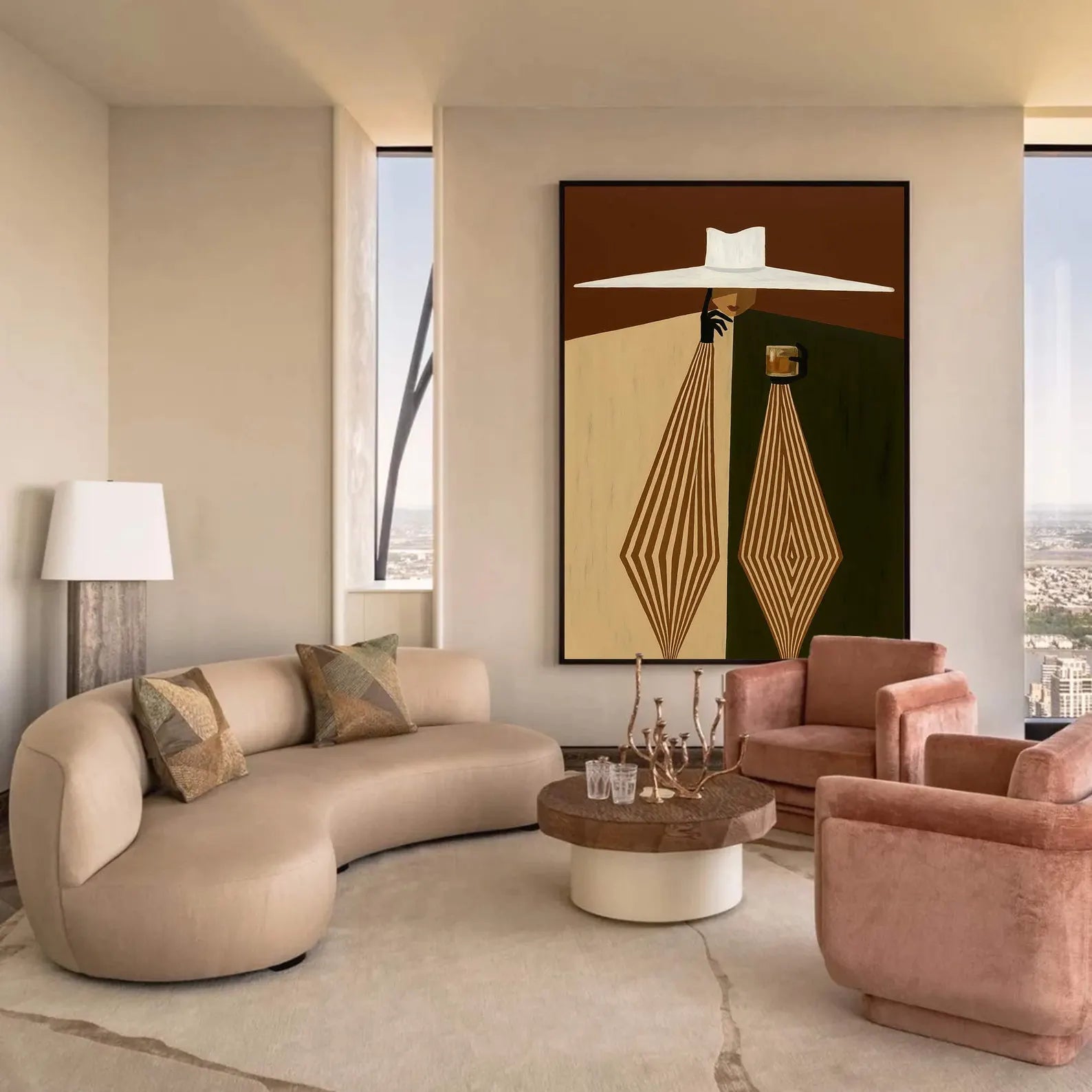 Textured Retro Opulence | Hat Geometric