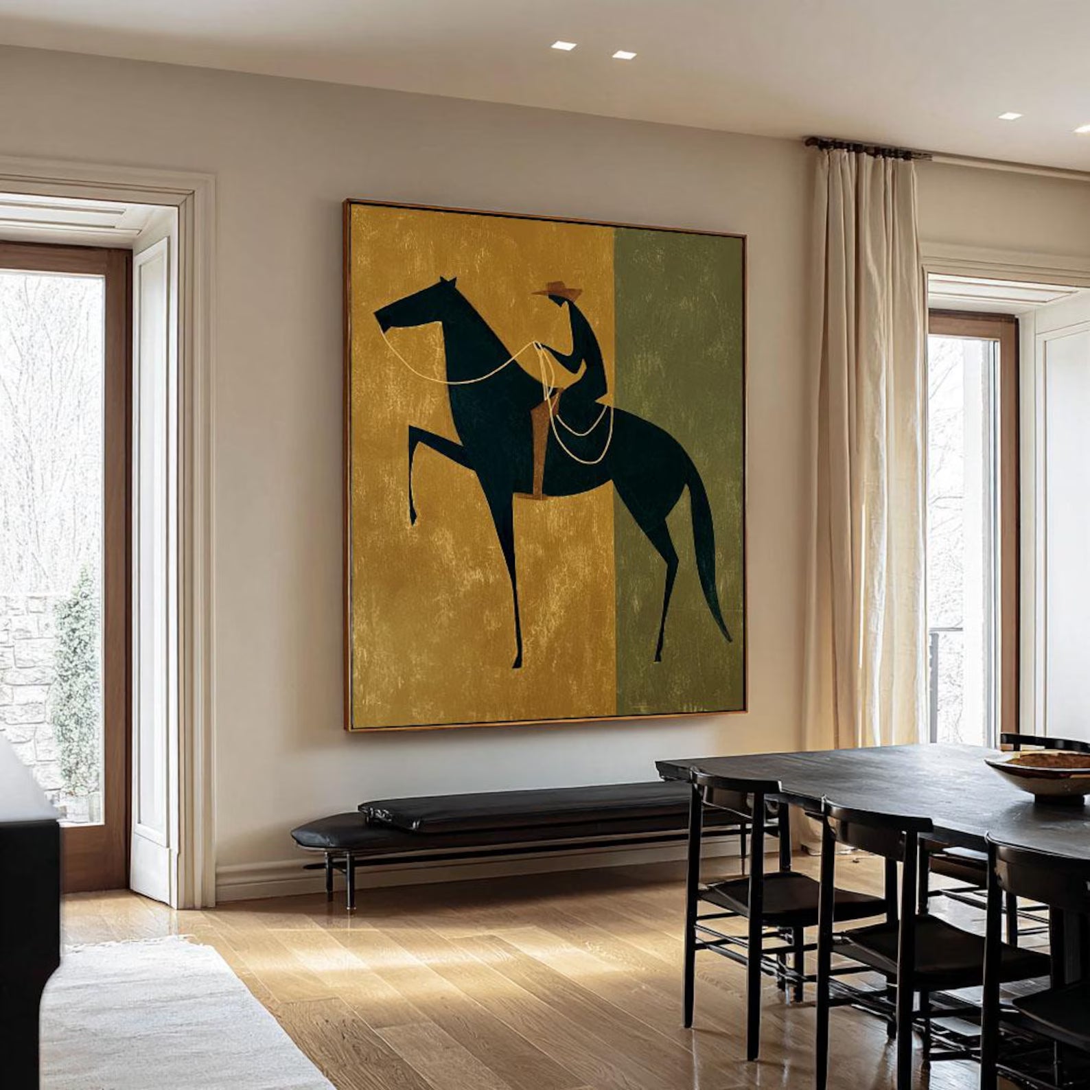 Textured Equine Panache | Gilded Steed