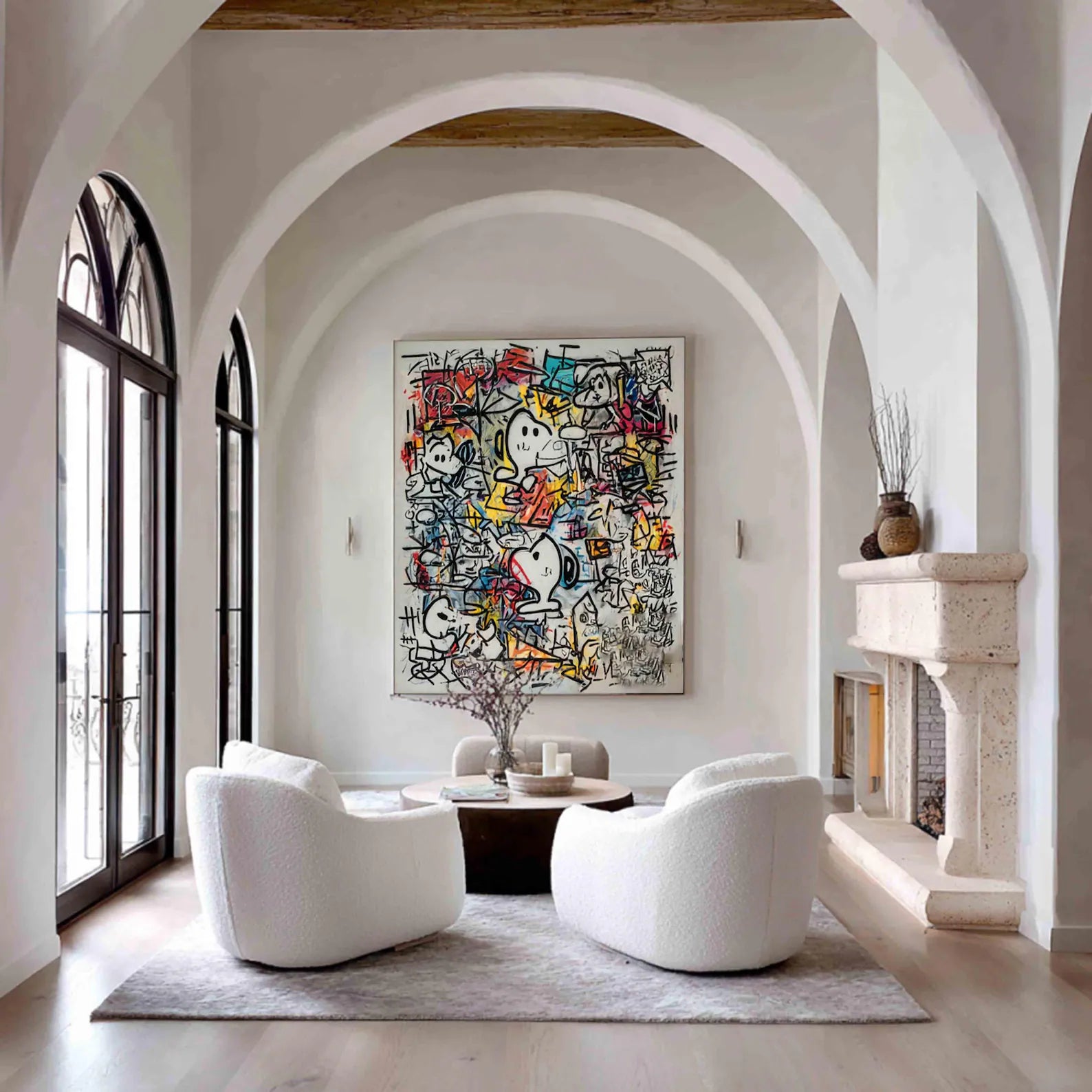 Dynamic Graffiti Whimsy | Cartoon Figures