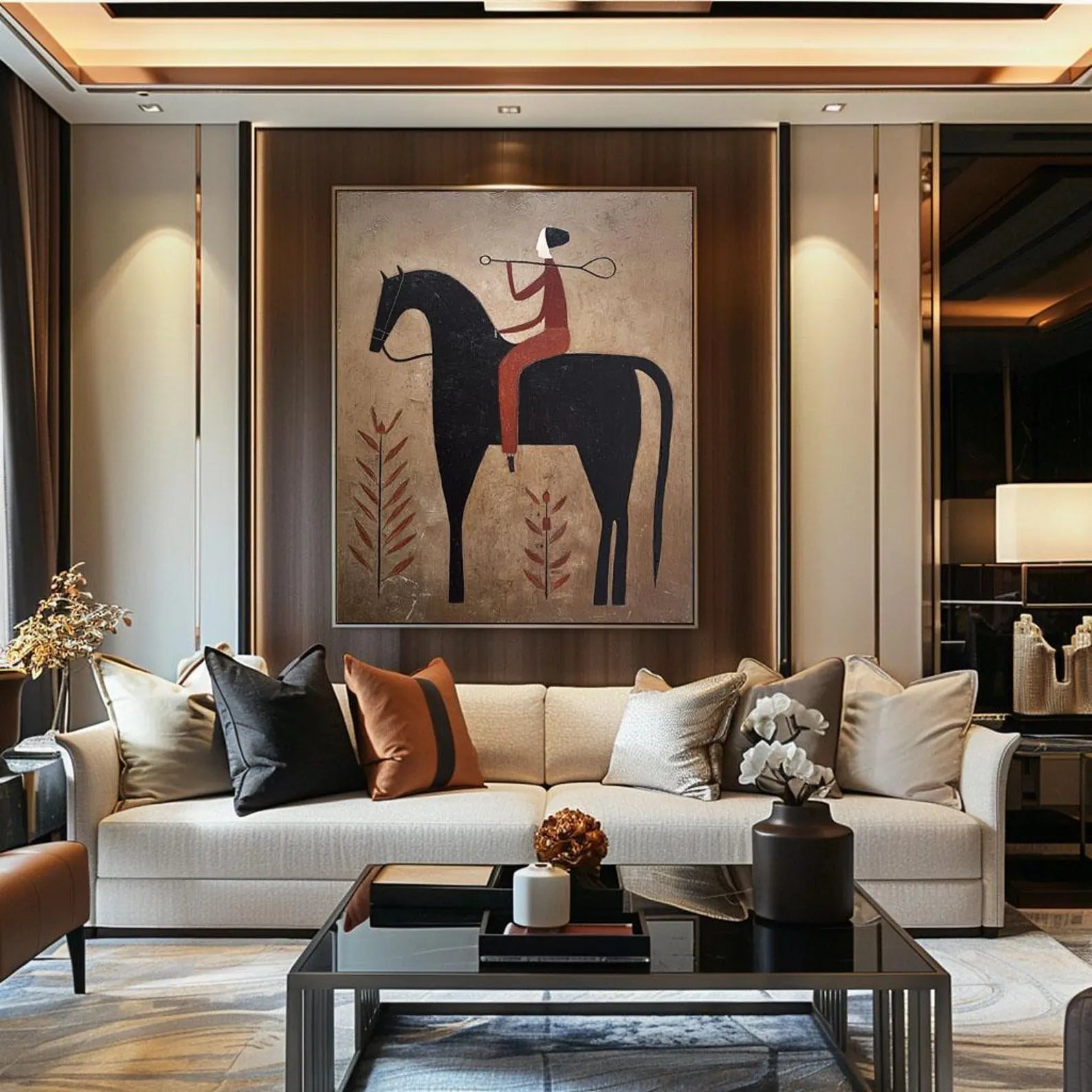 Textured Equestrian Elegance | Umber Steed