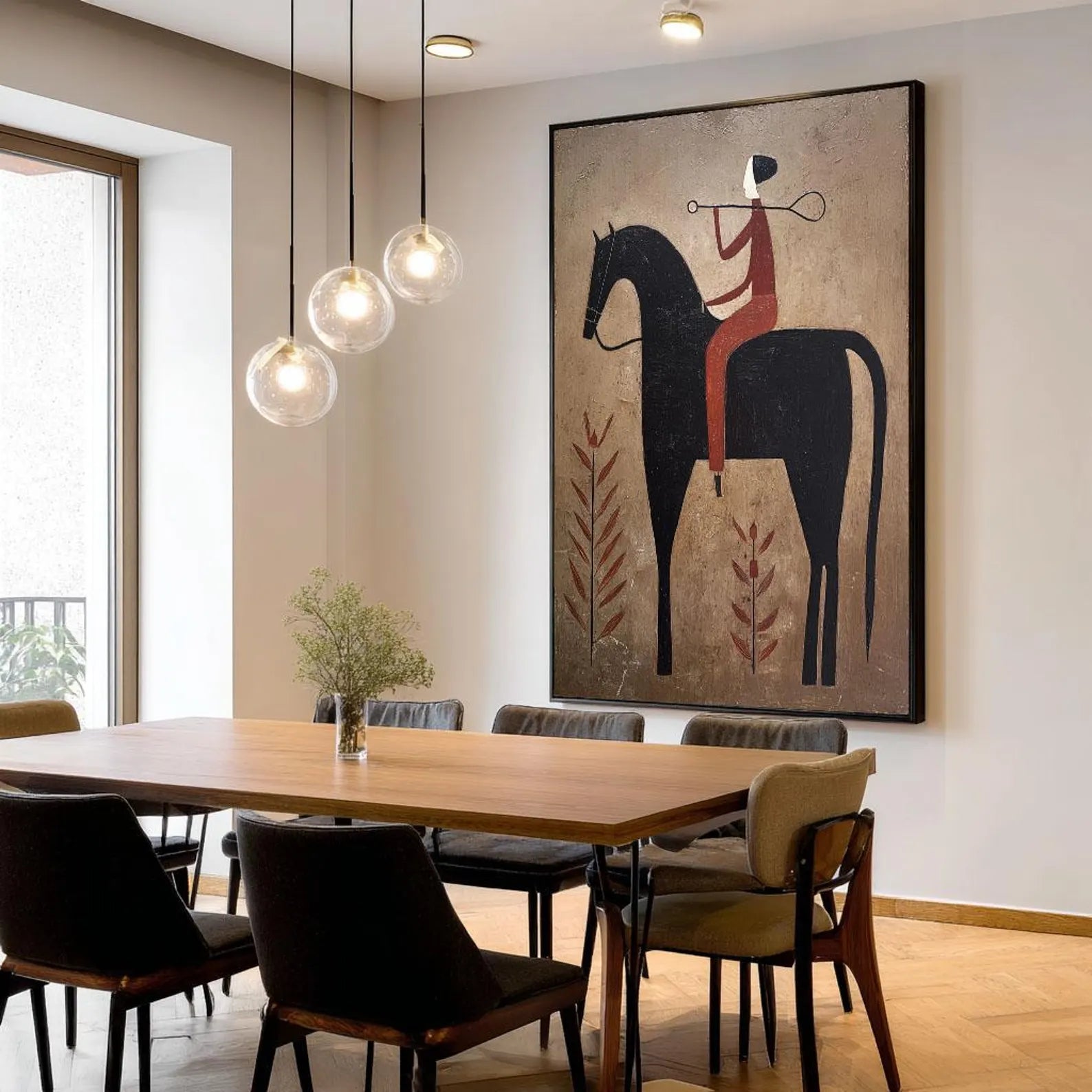 Textured Equestrian Elegance | Umber Steed