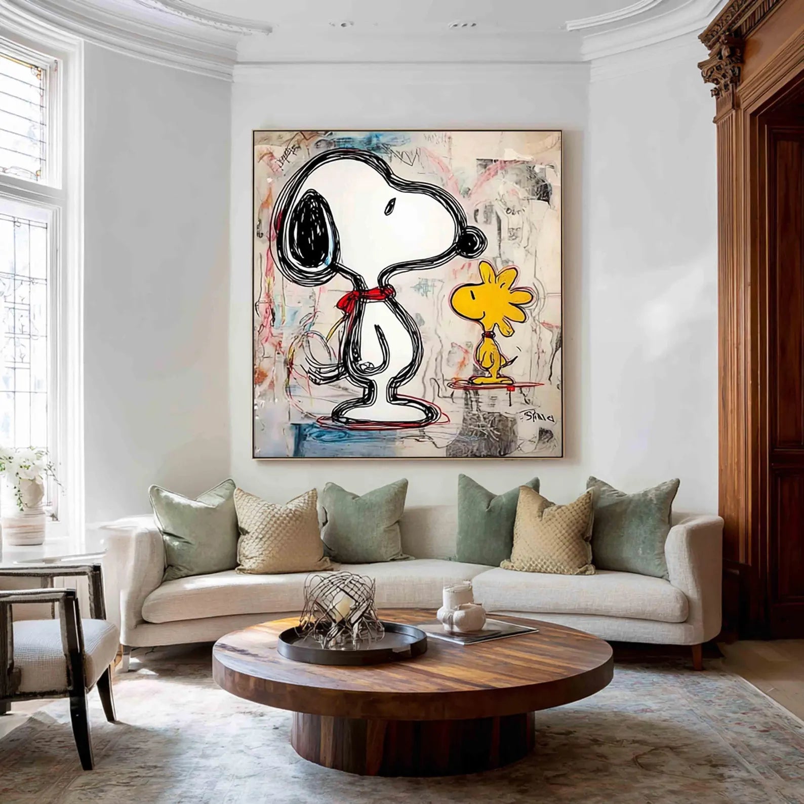 Textured Cartoon Charm | Snoopy Duo